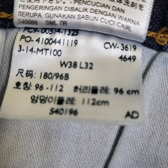 Levi's 514 Flex Straight Fit Jeans Dark Wash Blue Men's 38 (Actual 37x31) - Picture 8 of 11